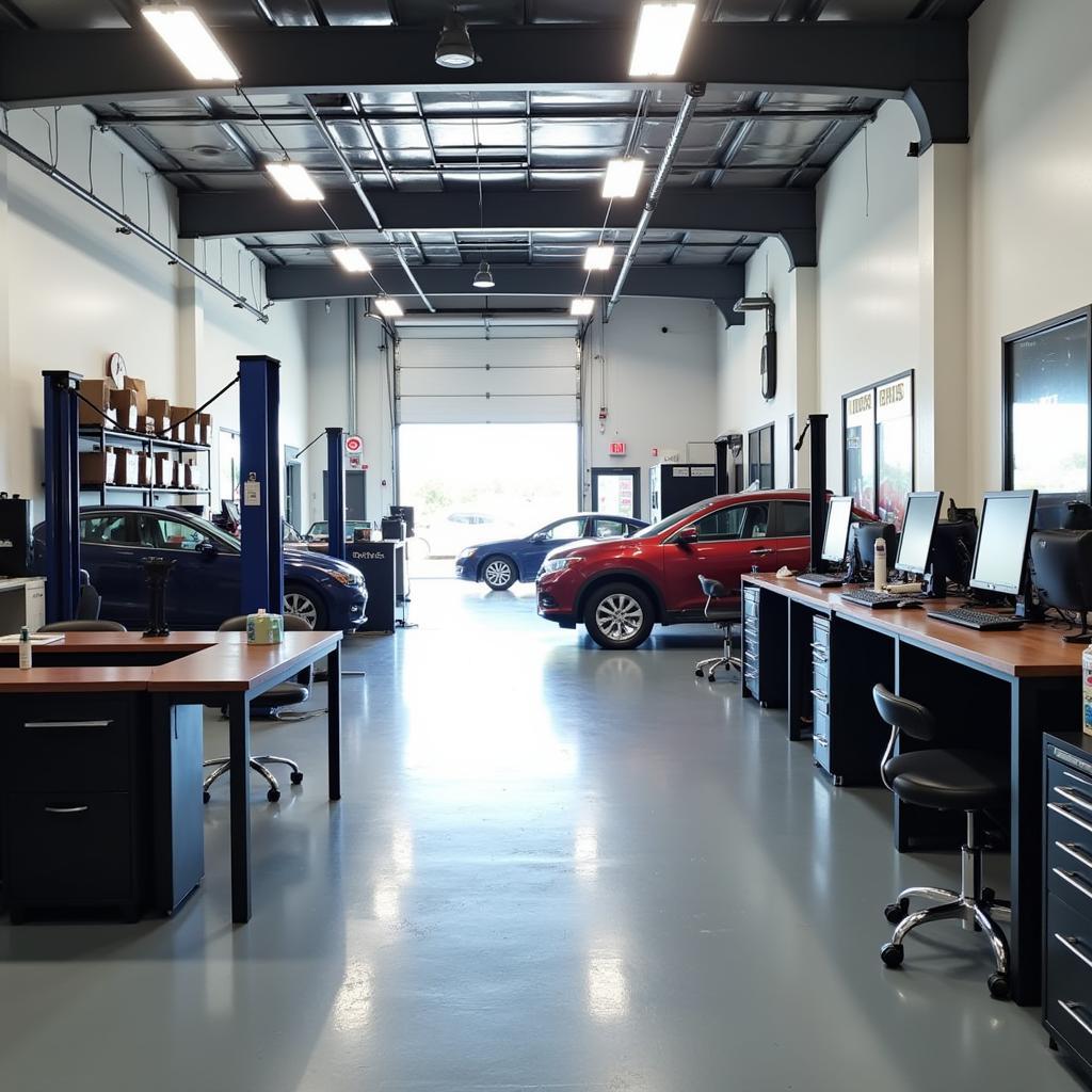 Modern Auto Repair Shop Interior in Kennesaw, GA