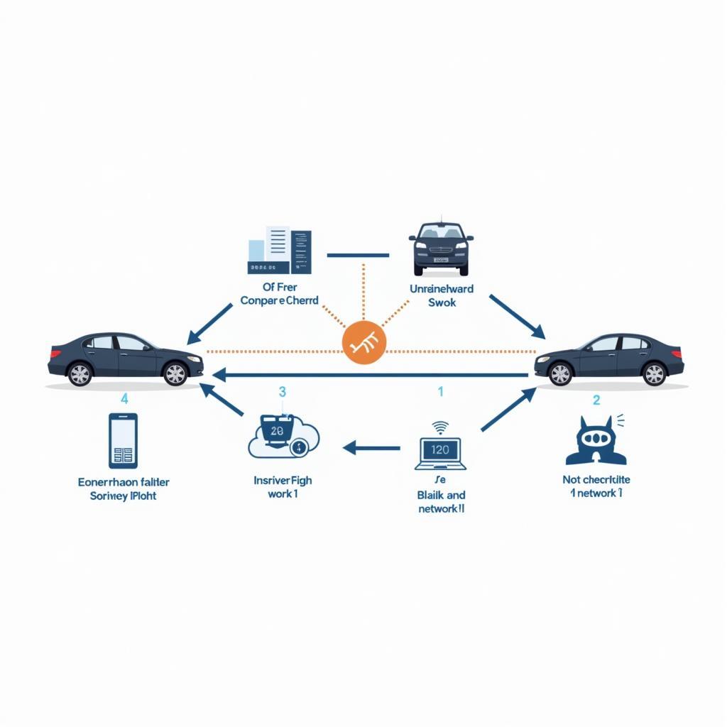 Car connecting to a network provider via auto roaming service.