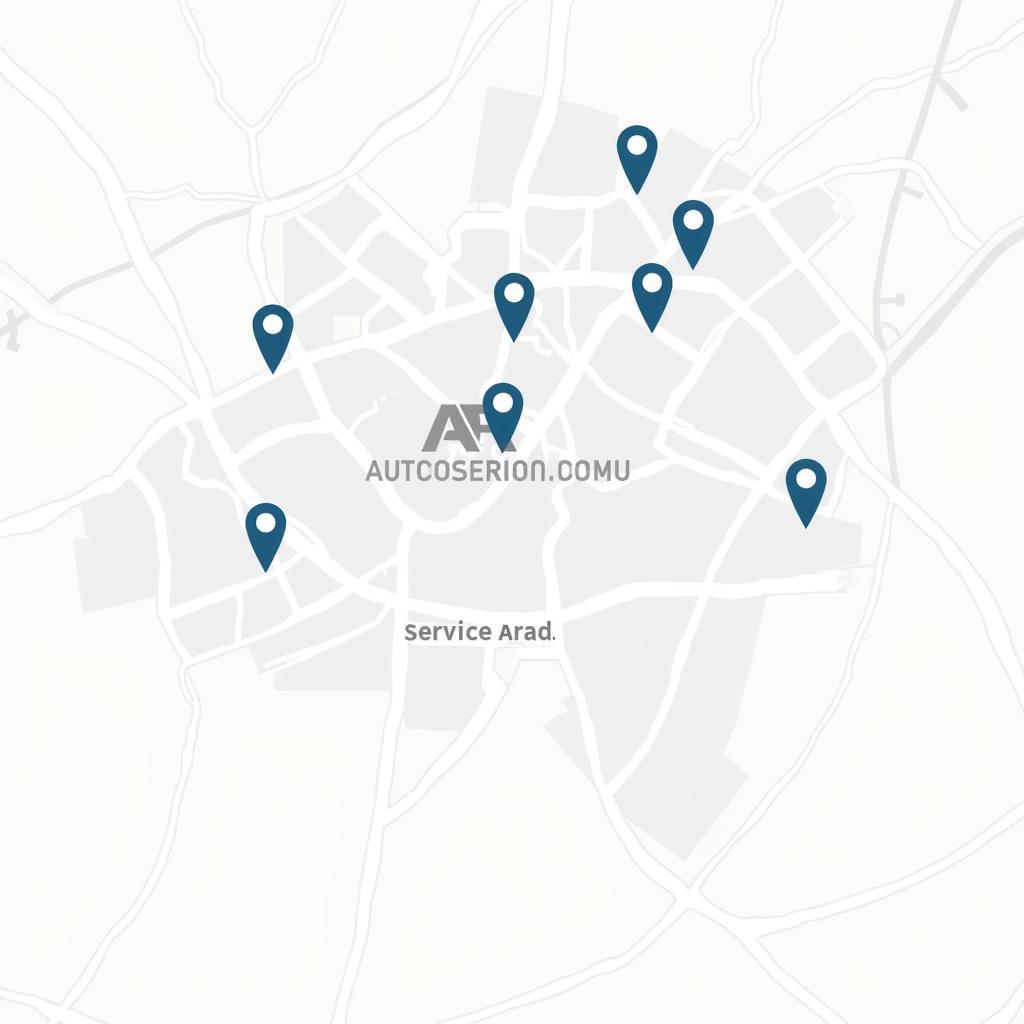 Map showing the location of Auto Schunn Arad service centers