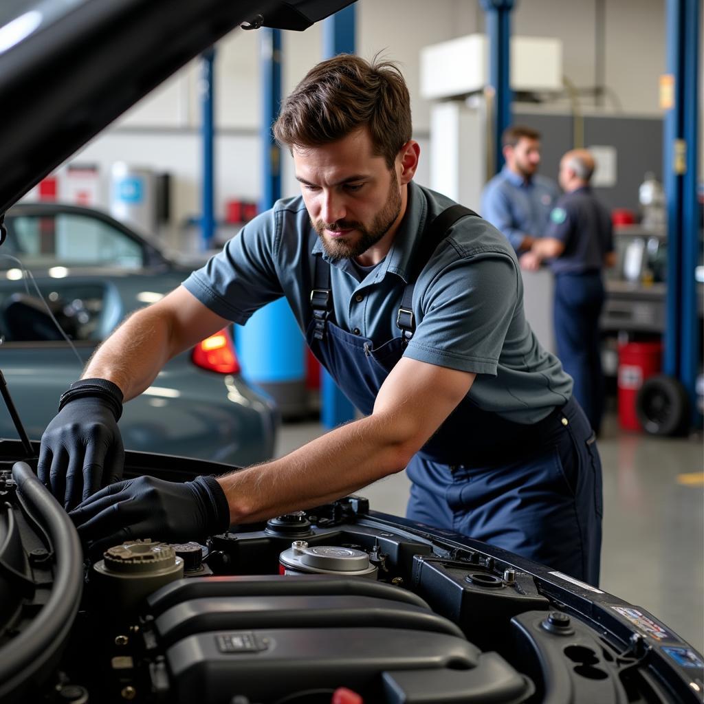 Mechanic Working on a Car in Bowling Green KY