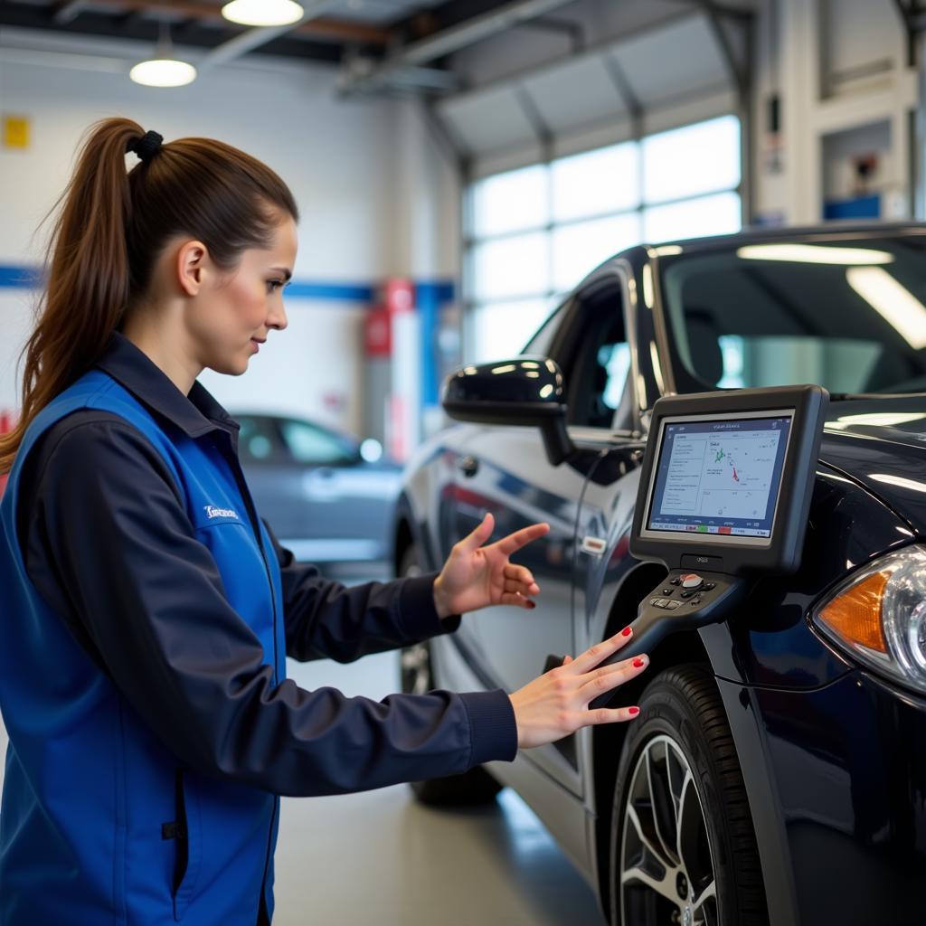 Modern Diagnostic Equipment in a Birmingham Auto Service Center