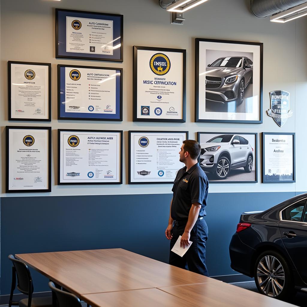 Auto Service Center Certifications and Specializations