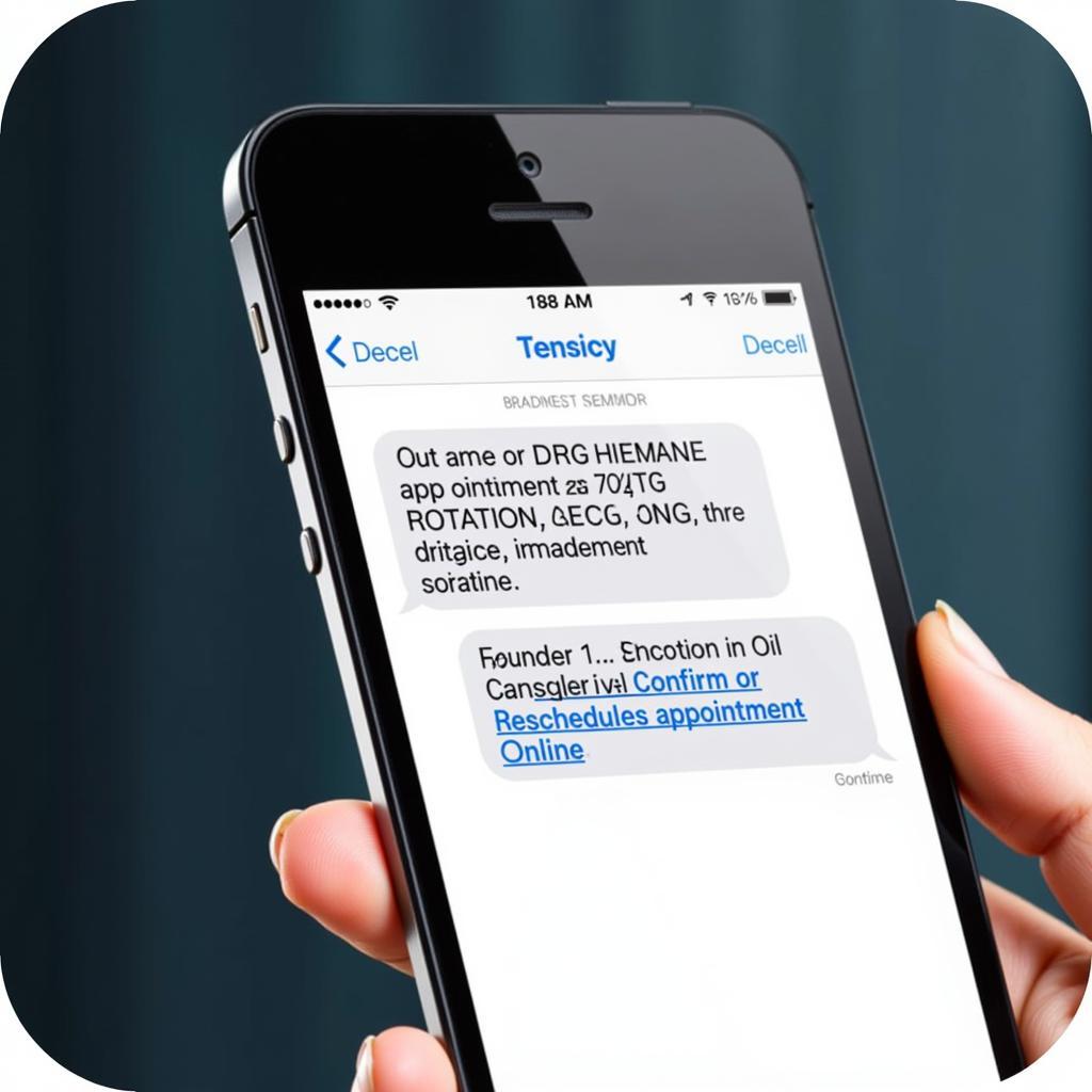 Example of an Auto Service Center Text Message