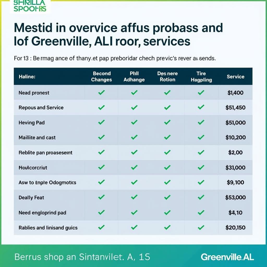 Auto Service Cost Comparison in Greenville, AL