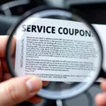 Reading the fine print on an auto service coupon