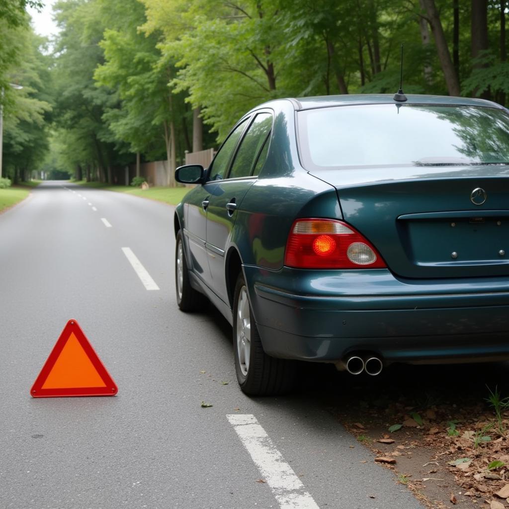 Car Broken Down on the Side of the Road