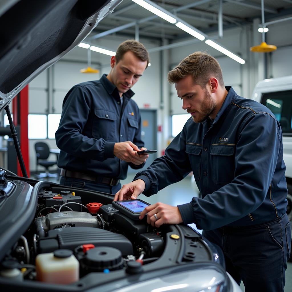 Certified Technicians Working on a Car in Lititz PA