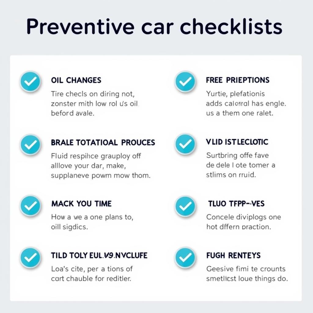 Auto Service Maintenance Checklist