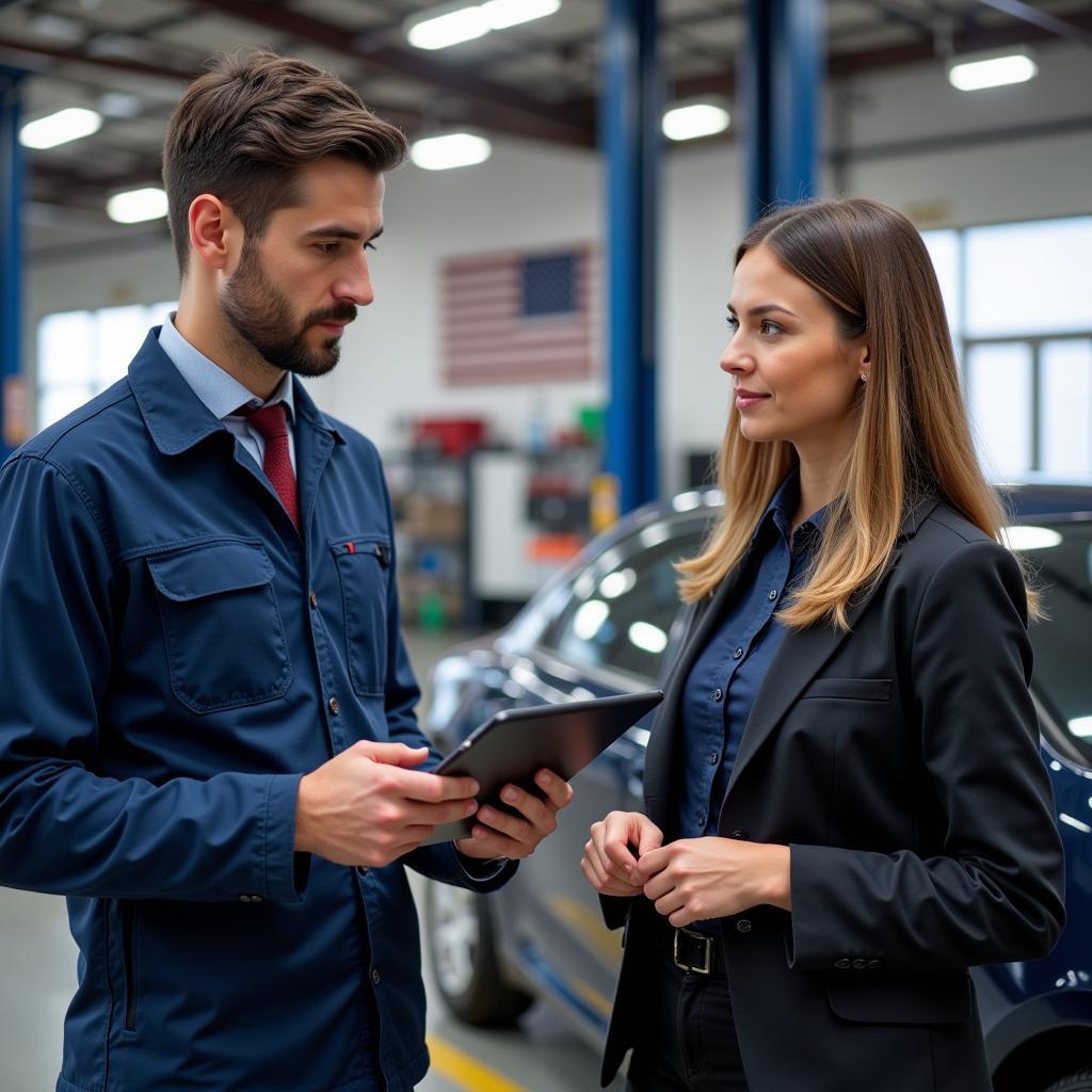 Auto Service Manager at Work