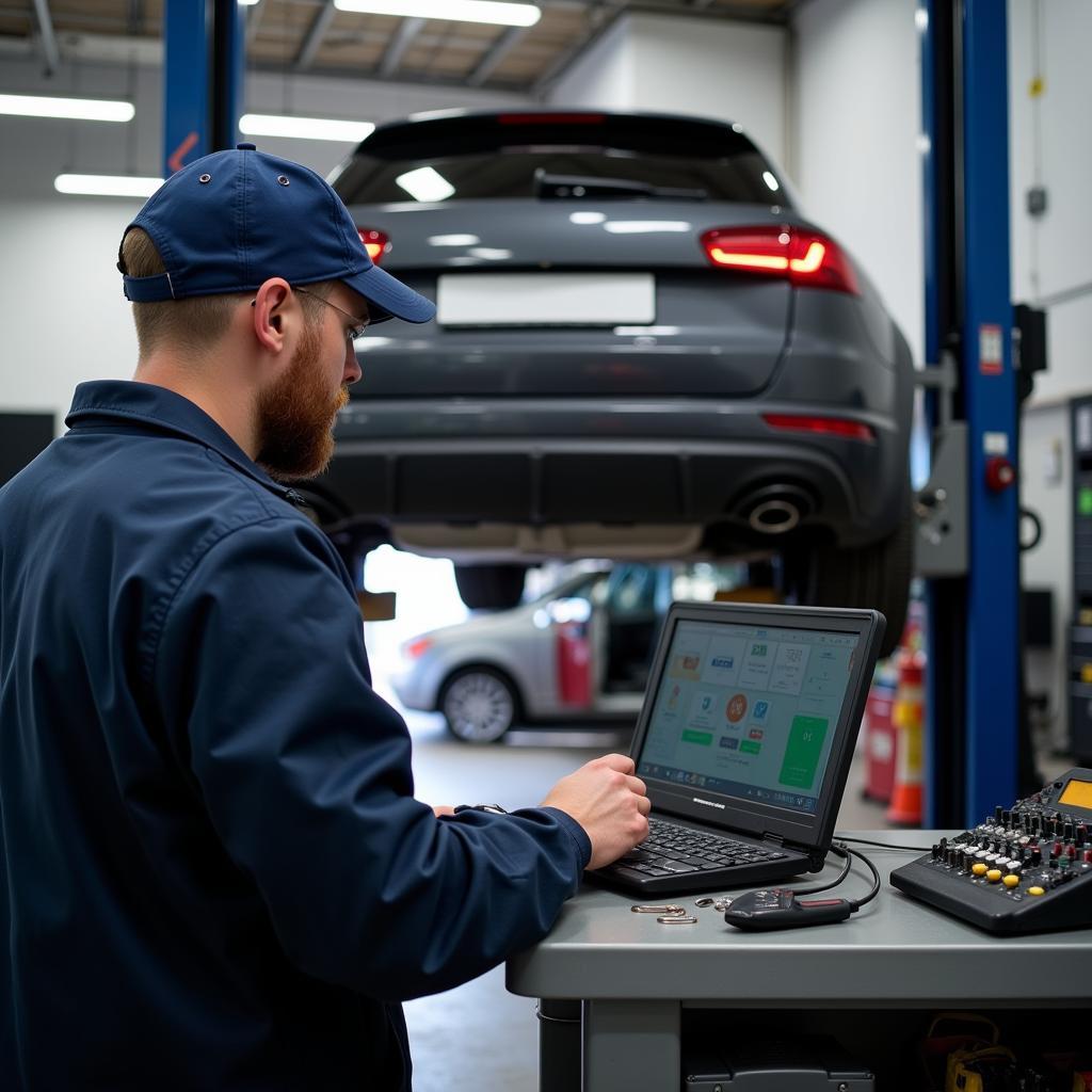 Mechanic Working on a Car in Nijkerk