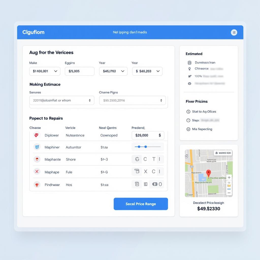 Auto Service Price Estimator Dashboard