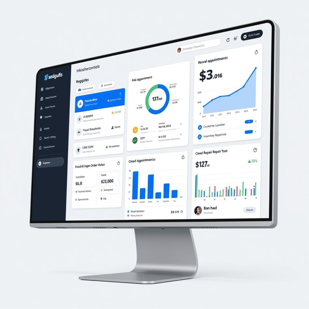 Modern Auto Service Shop Software Dashboard