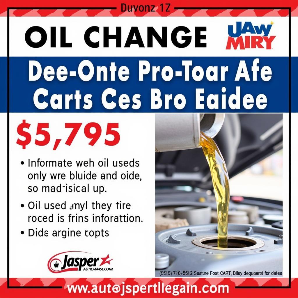 Oil Change Special in Jasper