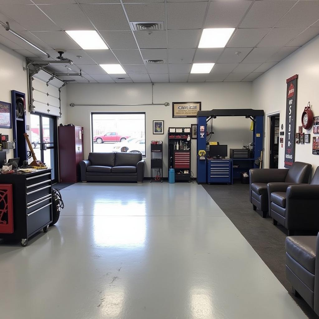 Modern and Clean Auto Service Shop Interior in Tenafly NJ