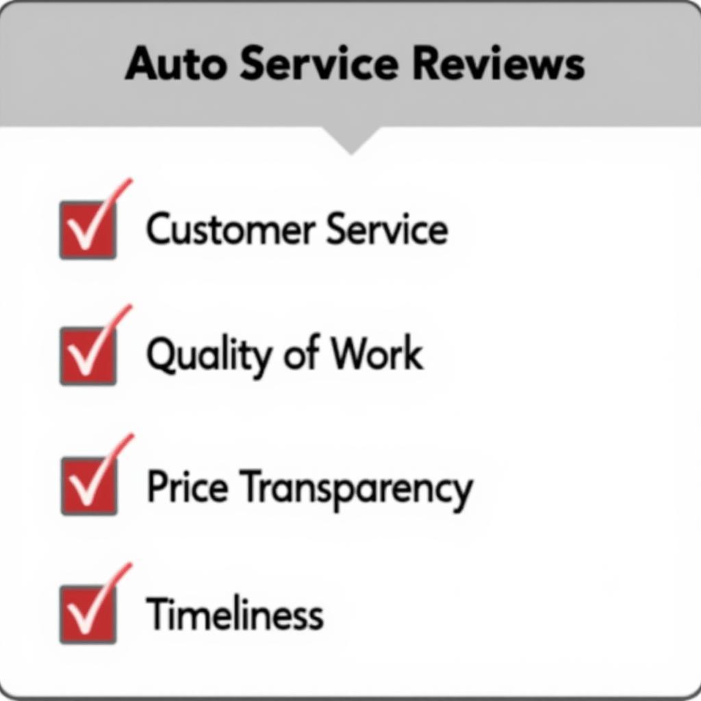 Auto Service West LLC Review Checklist