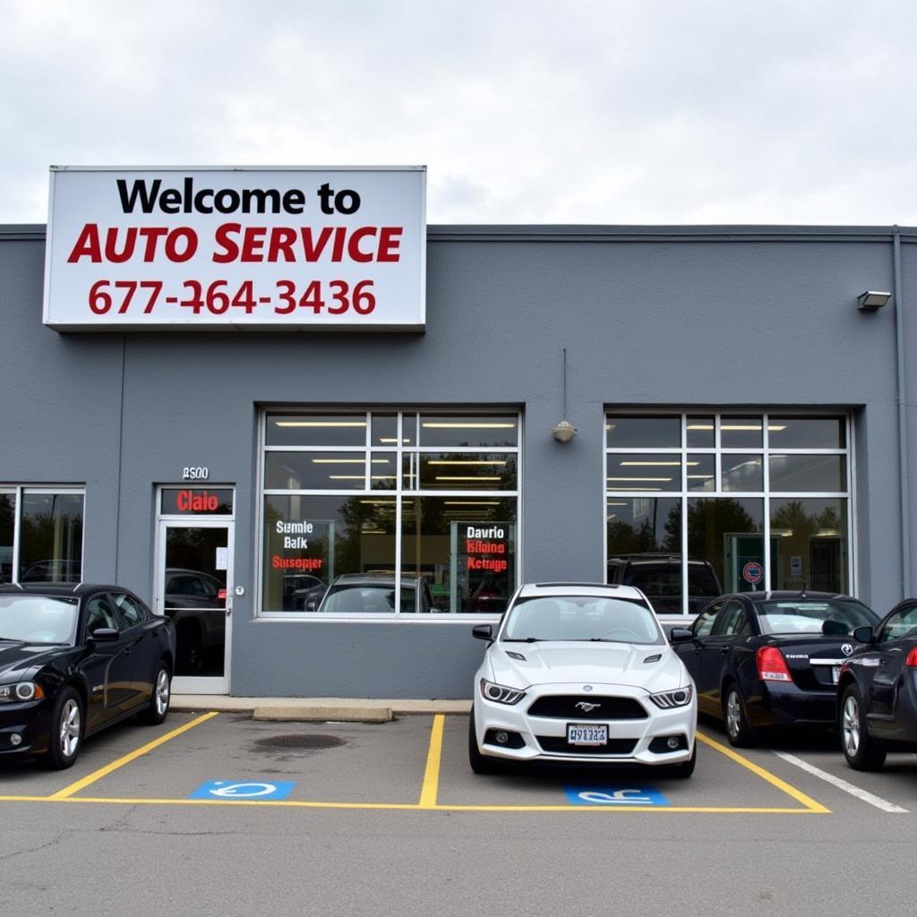 Modern Auto Service Shop Exterior in Windsor