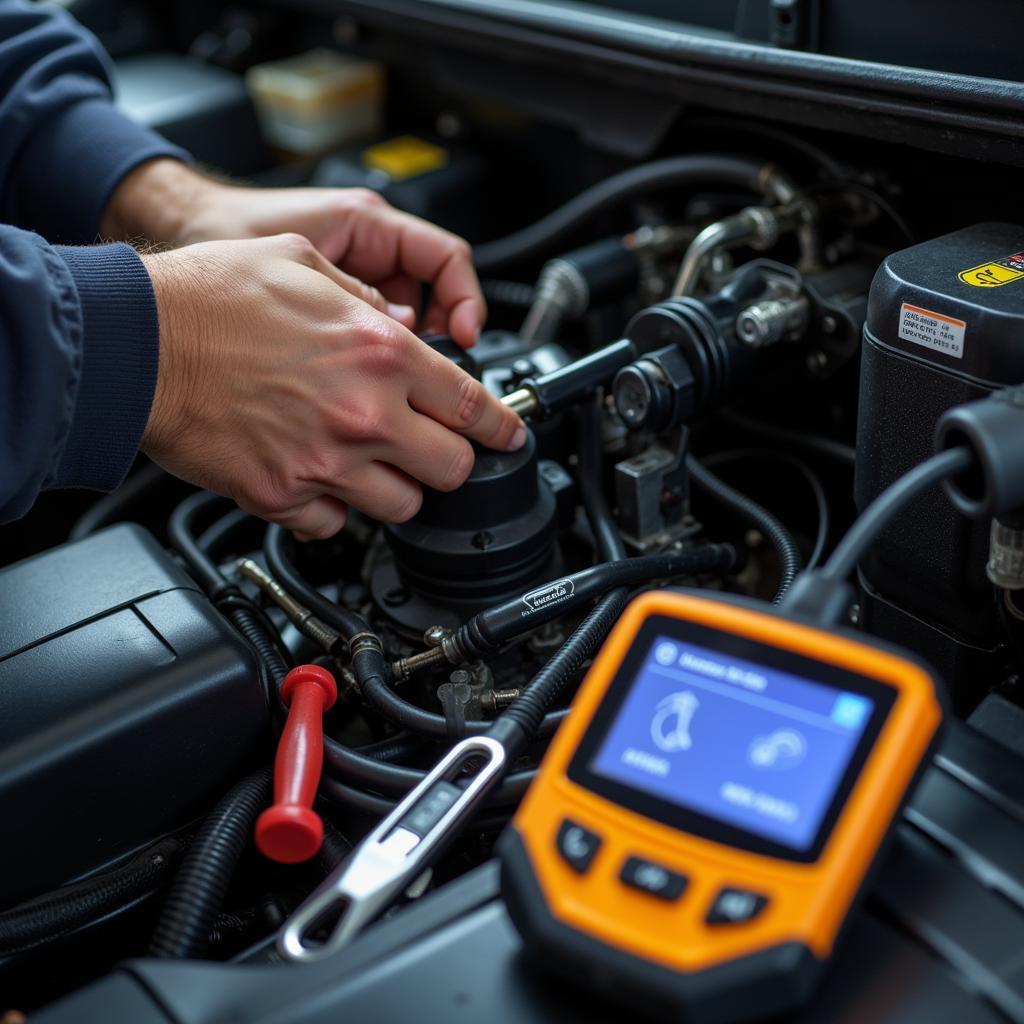 Auto Technician Explaining Repair