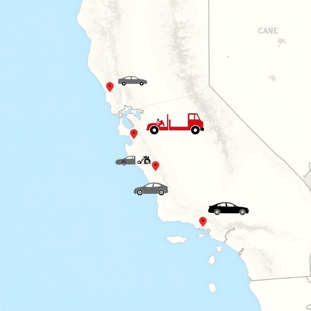 Auto Transport San Diego Map