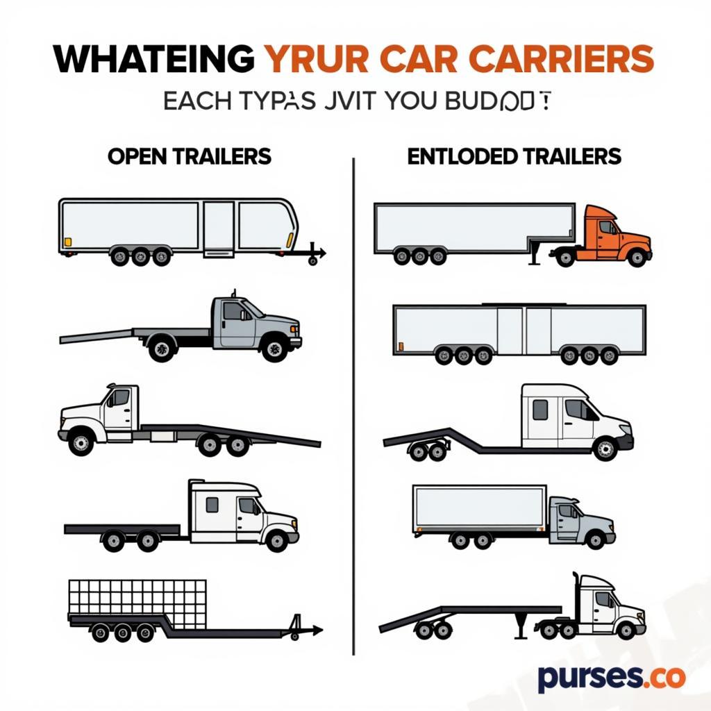 Different types of auto transport carriers in San Francisco