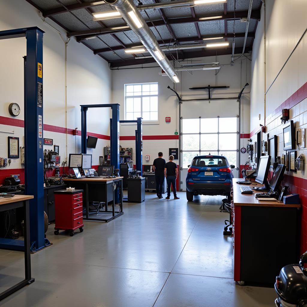 Barber's Auto Service Shop Interior