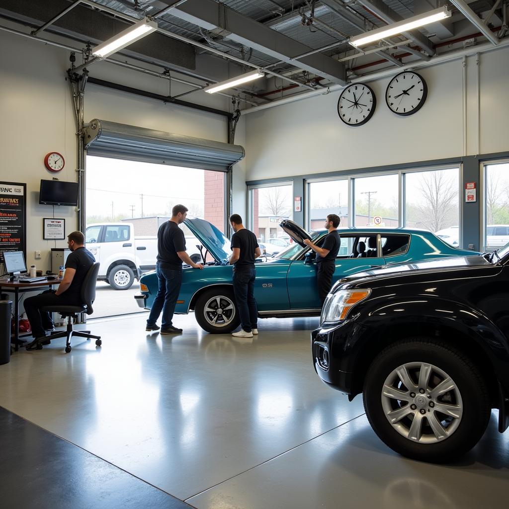 Modern auto service center in Big Lake with advanced diagnostic equipment.