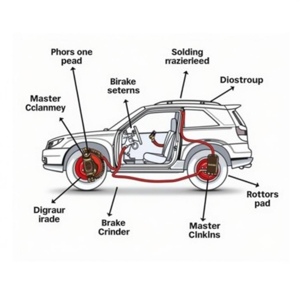 Car Brake System Components Diagram