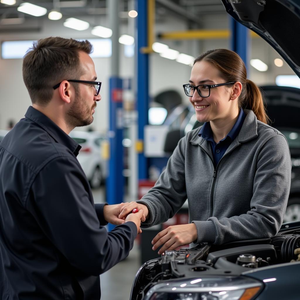 Customer Consulting with a Service Advisor in Brampton