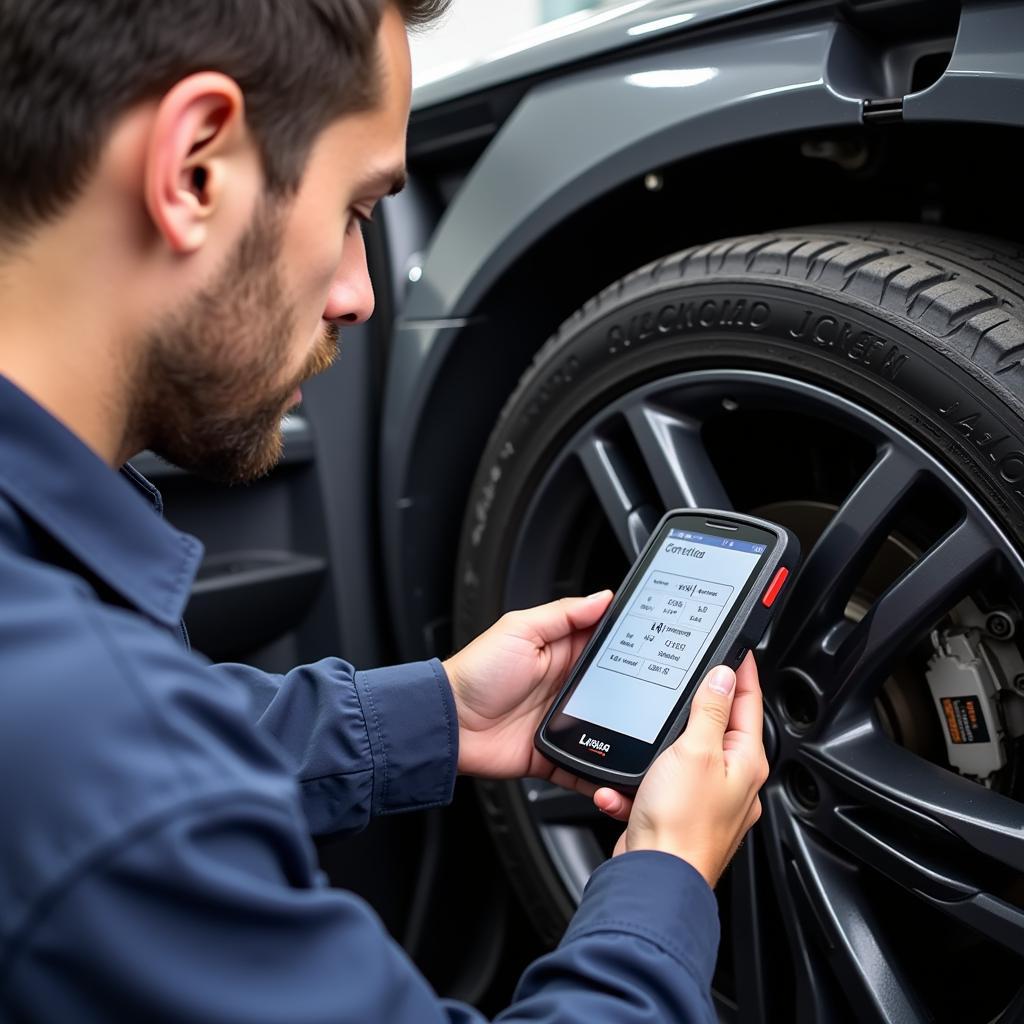 Brampton Mechanic Performing Diagnostics on a Vehicle