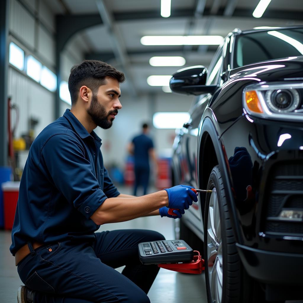 Expert Technician Performing Brazucar Auto Service