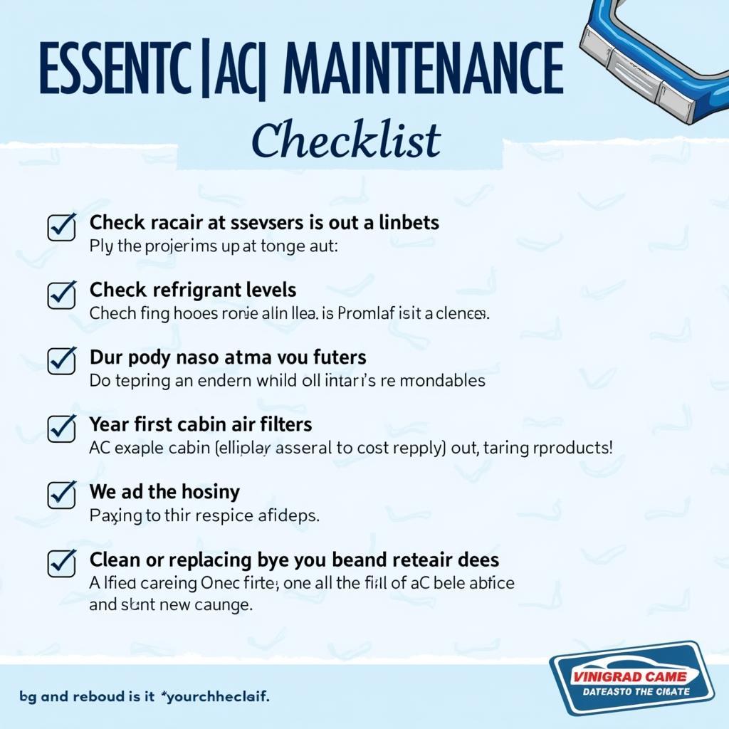 Car AC Maintenance Checklist North Fort Myers