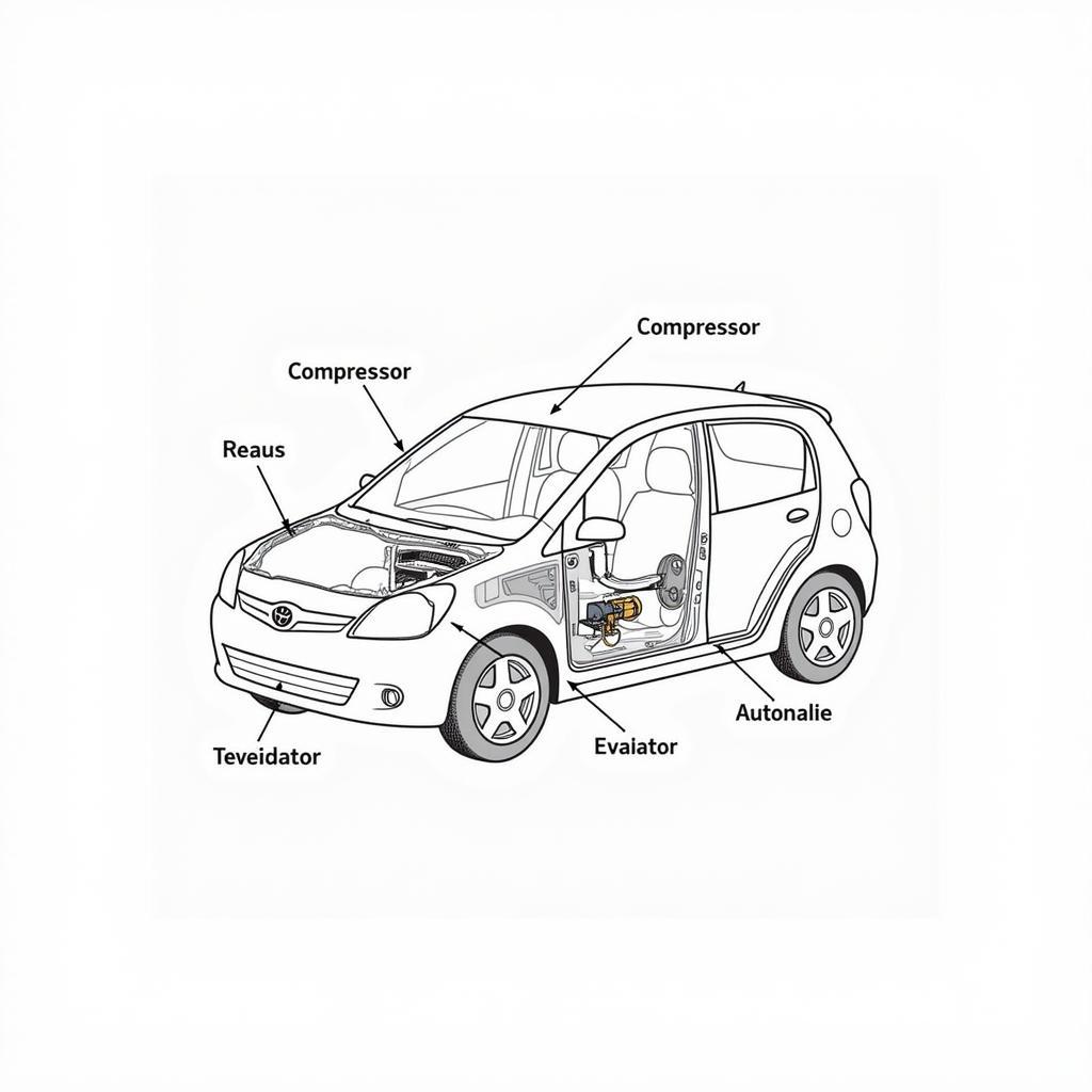 Car AC System Components