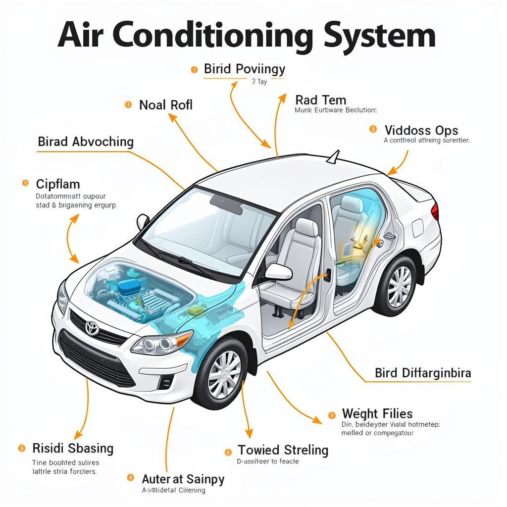 Car AC System Components Diagram