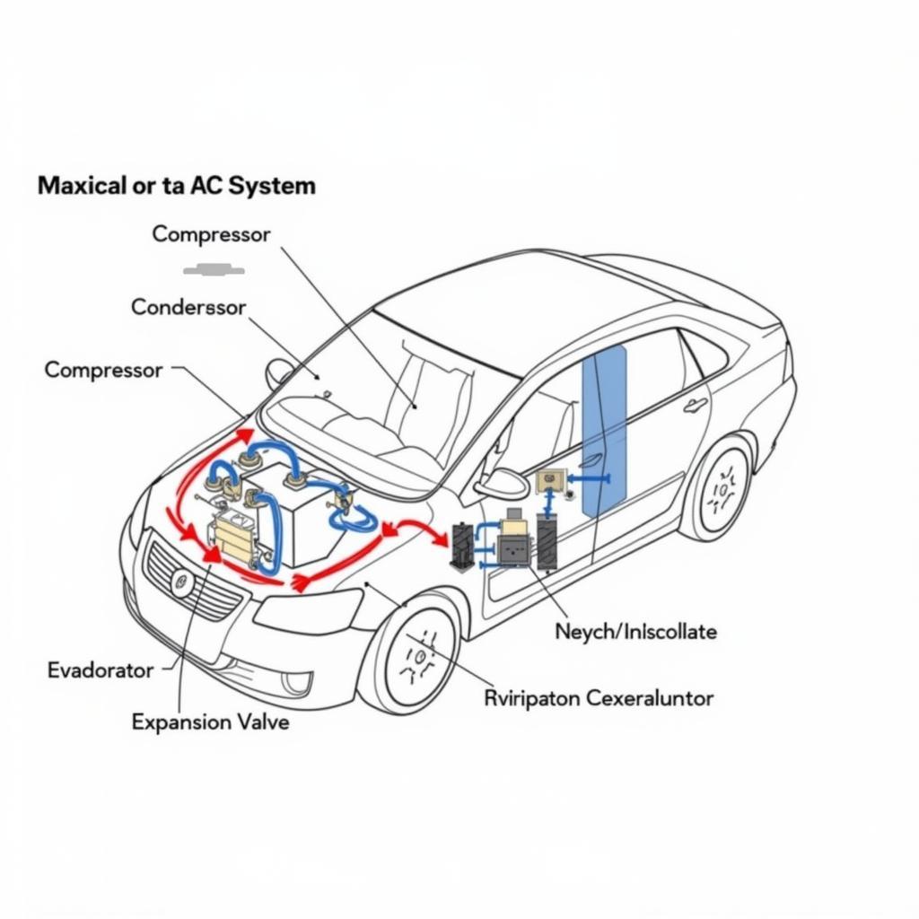 Car AC System Components Diagram