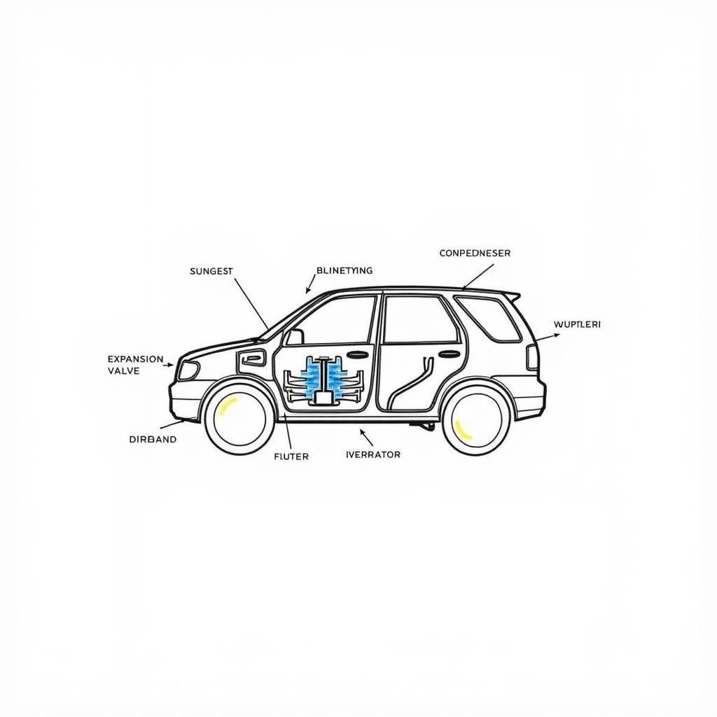 Car AC System Components Diagram