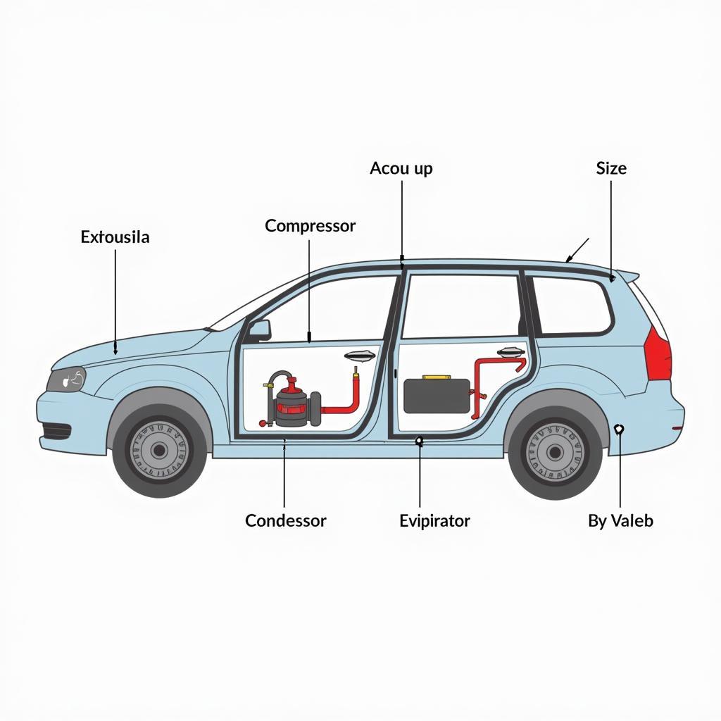 Car AC System Components Diagram