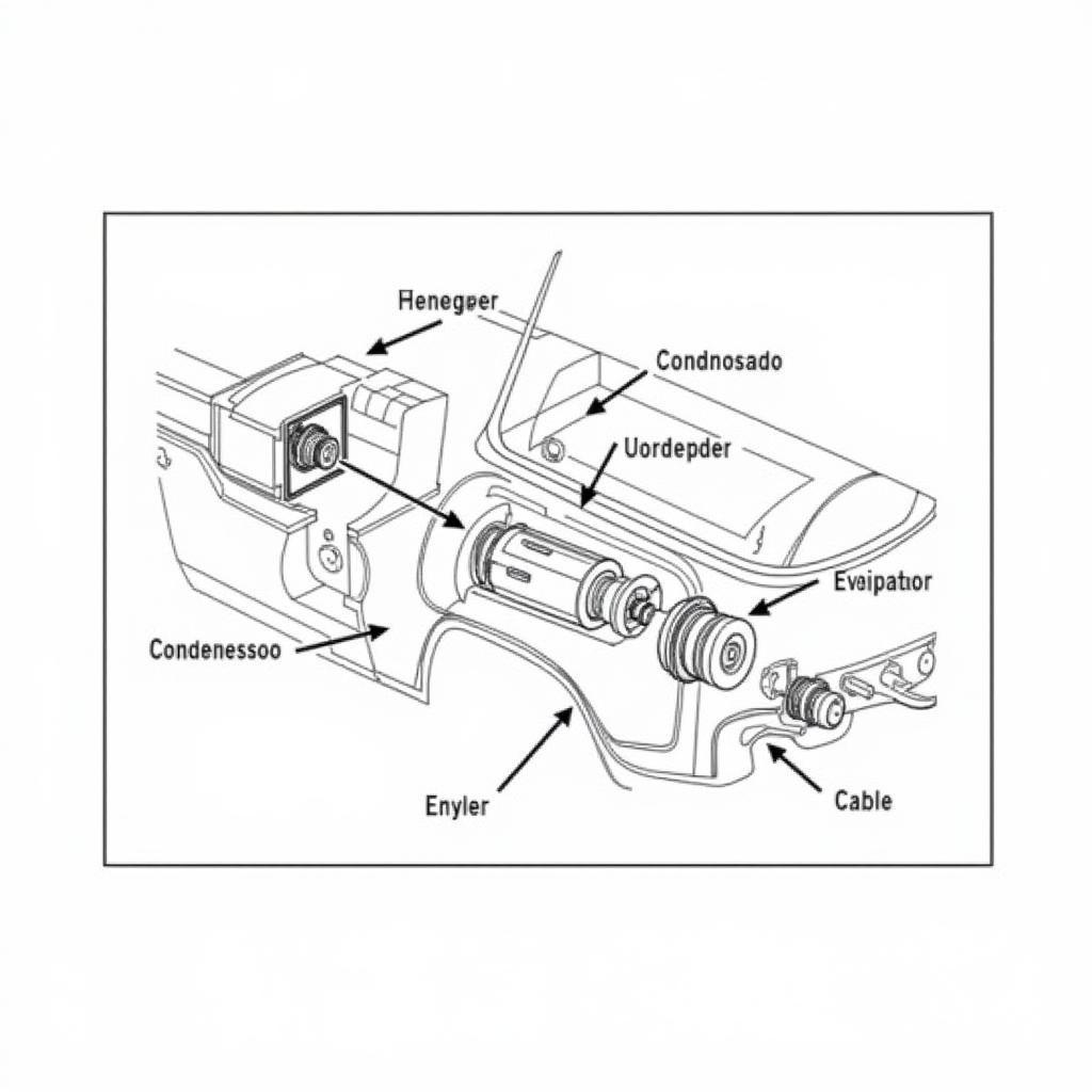 Car AC System Components Diagram