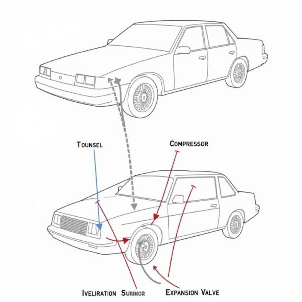 Car AC System Components Diagram