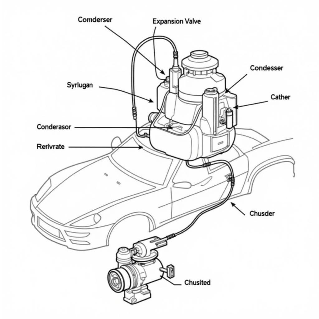 Car AC System Components Diagram