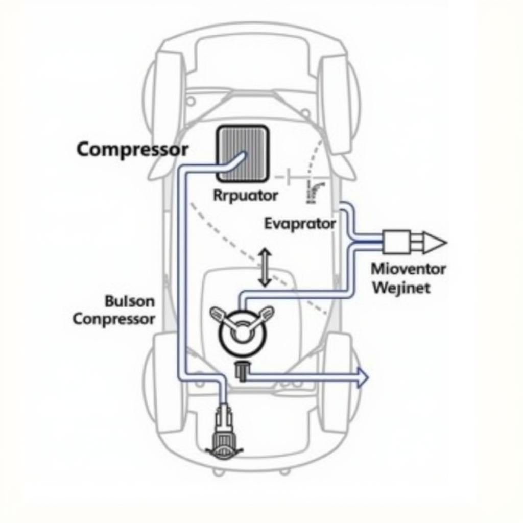 Car AC System Components Diagram