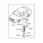 Car AC System Components Diagram