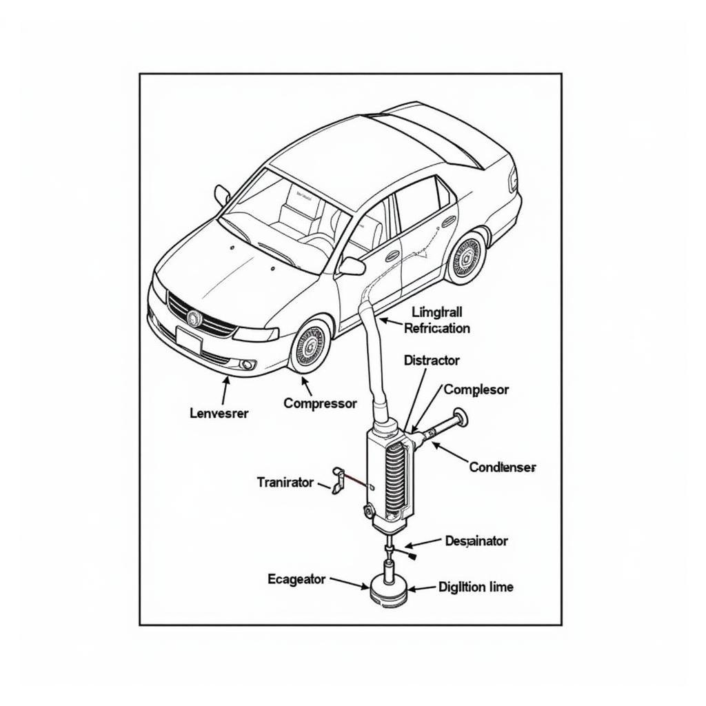 Car AC System Components Diagram