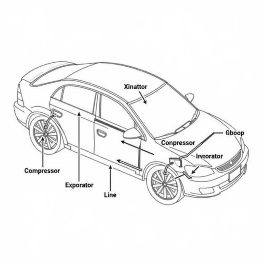 Car AC System Components Diagram