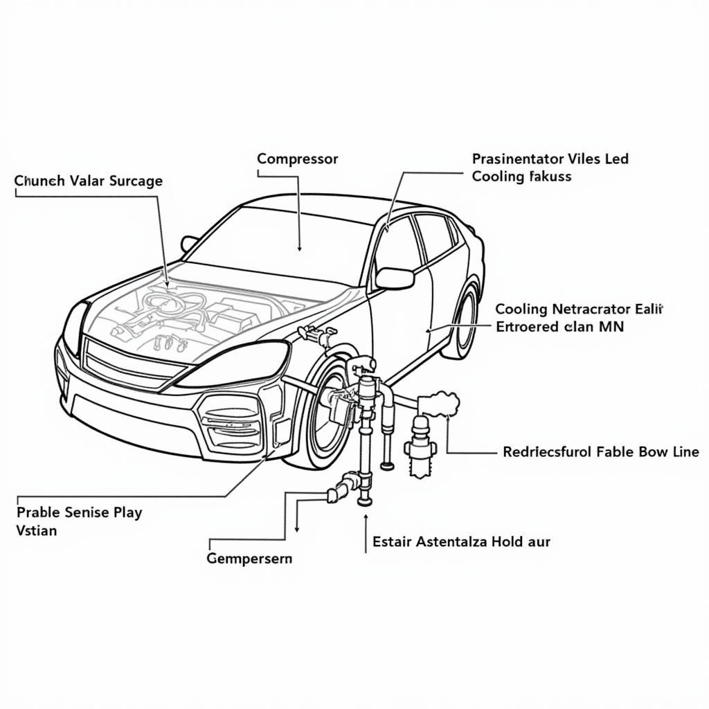 Car AC System Components Diagram