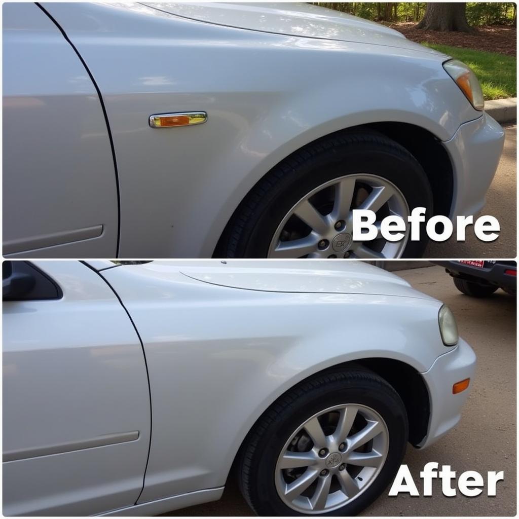 Car After Professional Touch Up Paint Service