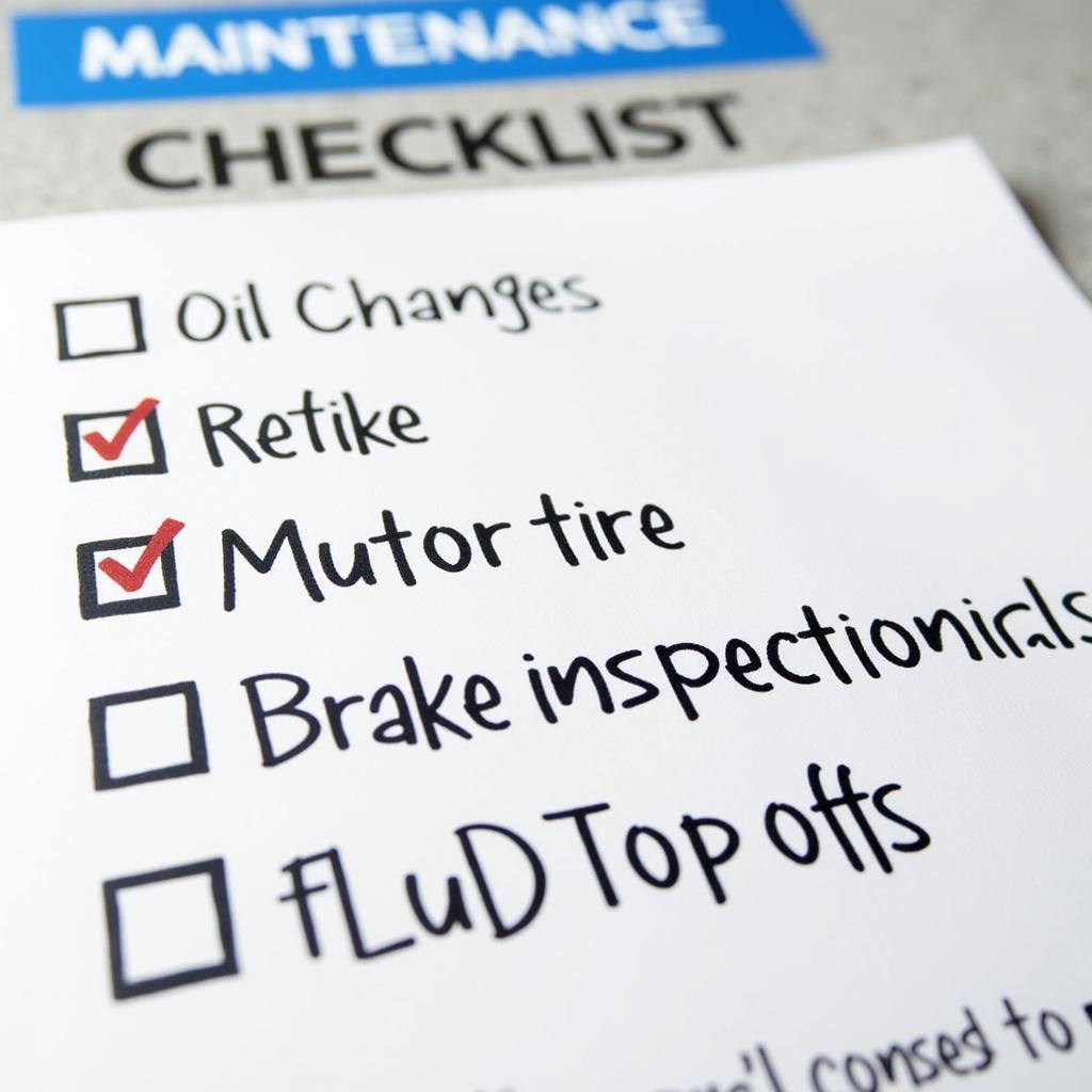 Car Maintenance Checklist