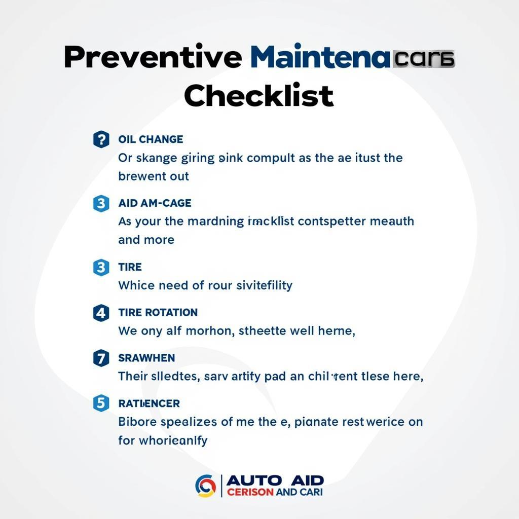 Car Maintenance Checklist