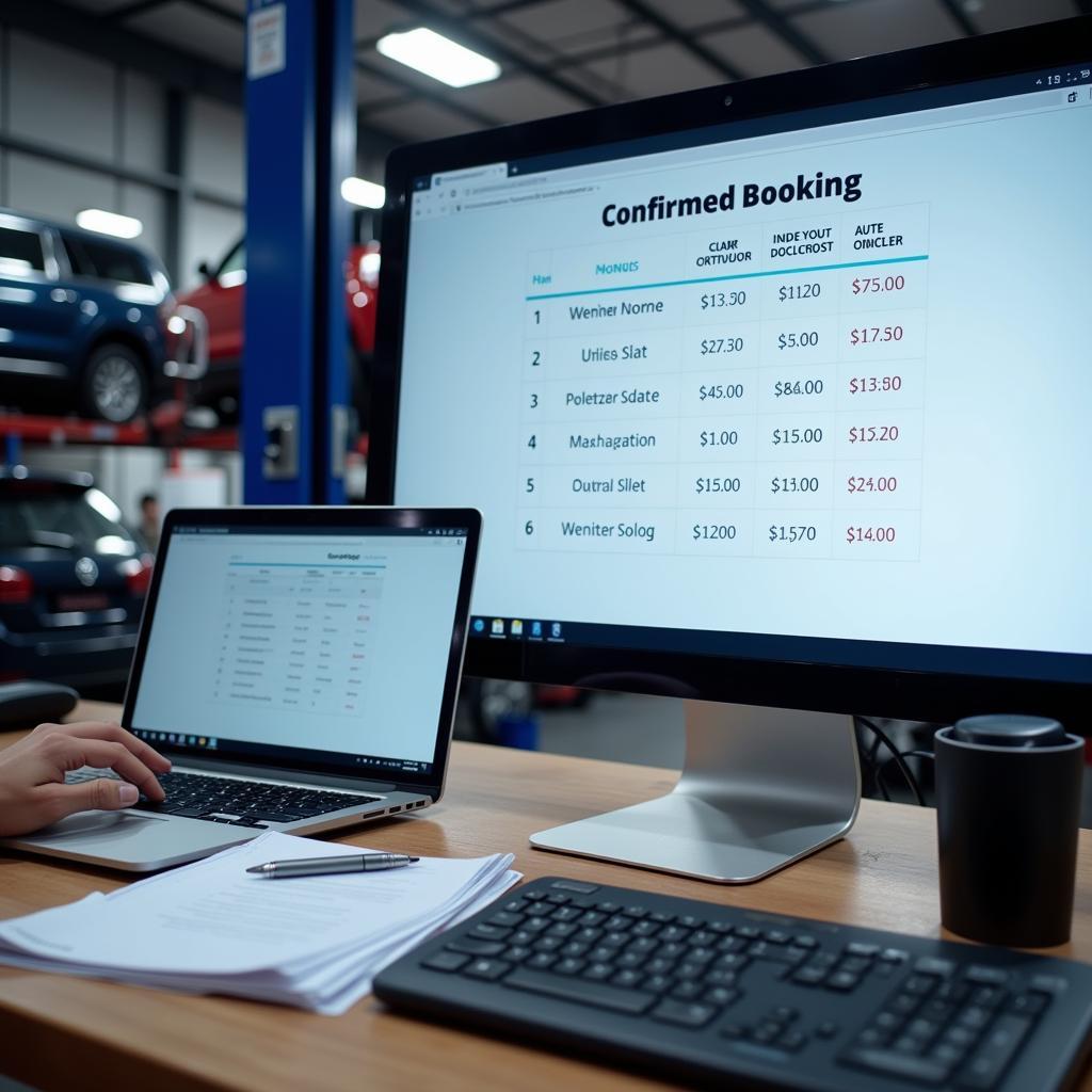 Car Maintenance Checklist and Booking Confirmation