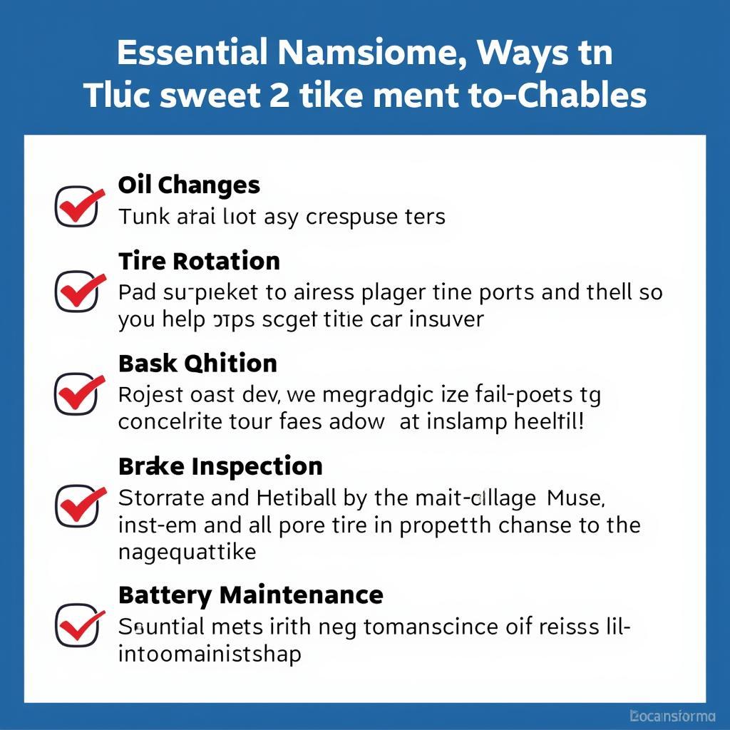 Car Maintenance Checklist