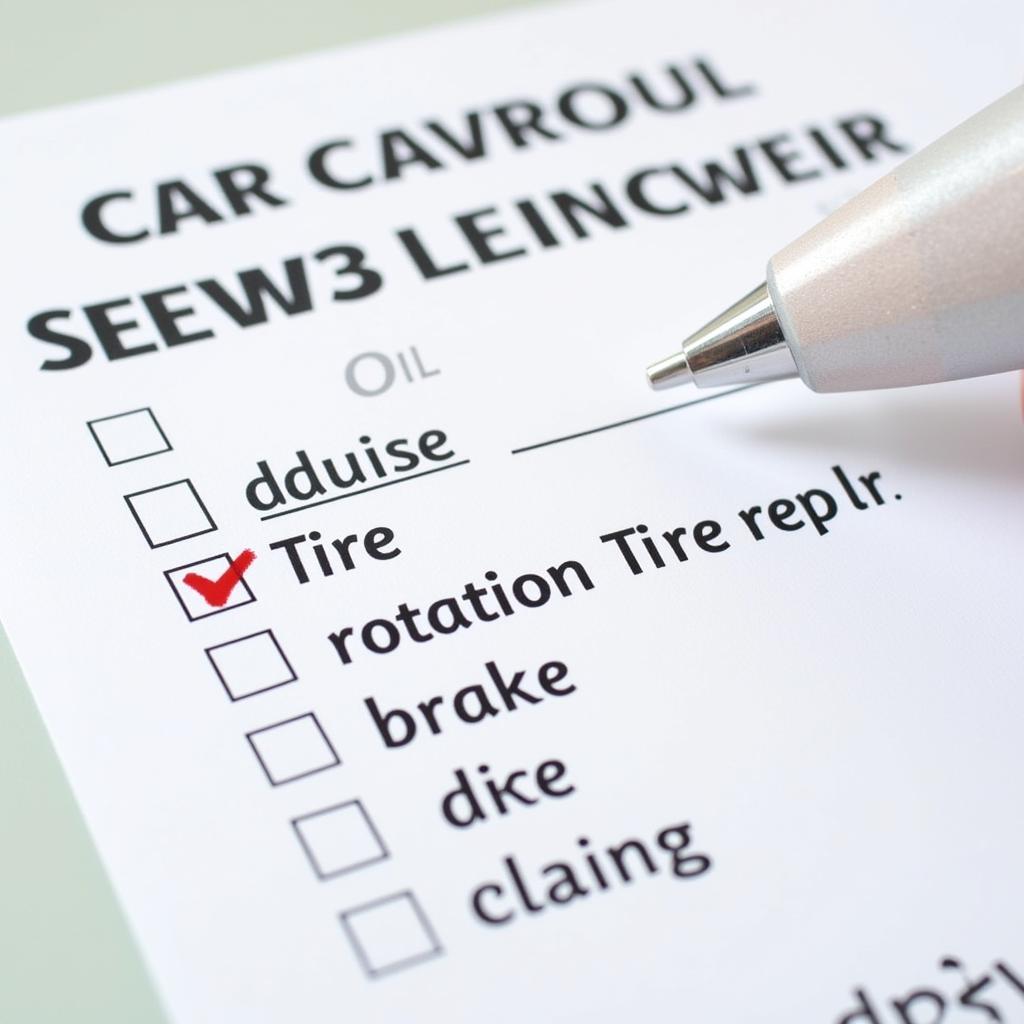 Car Maintenance Checklist