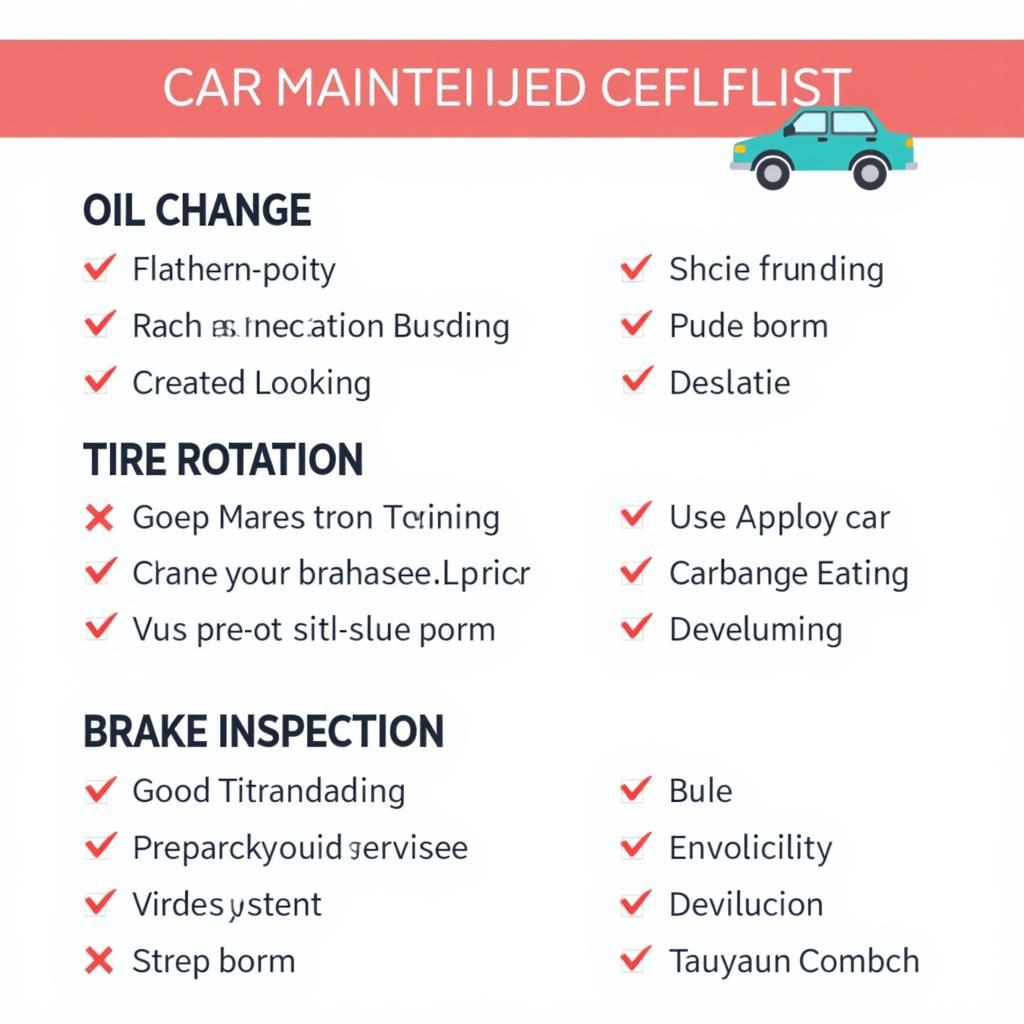 Car Maintenance Checklist